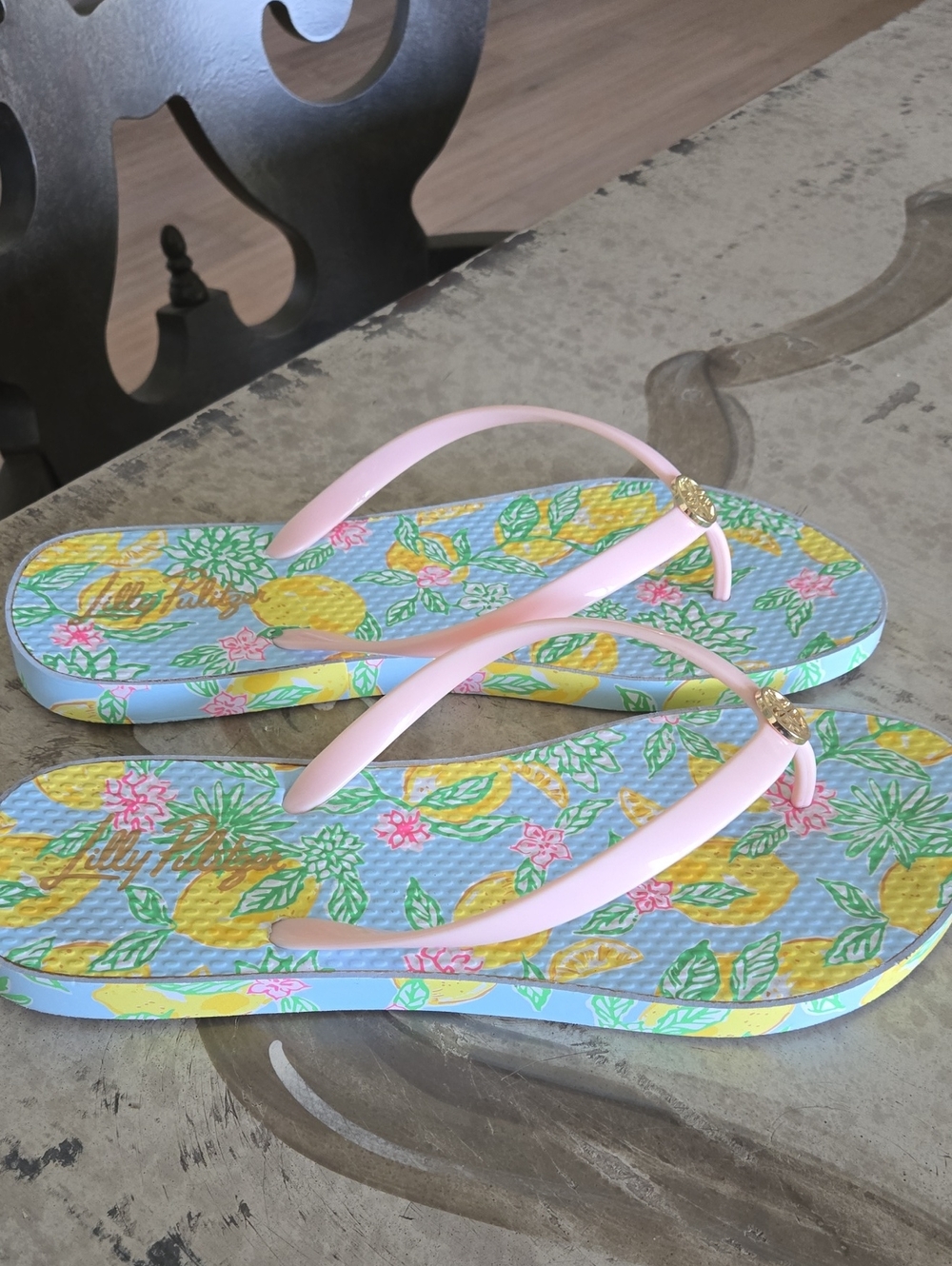 Lilly Pulitzer Print Flip Flops, NWOT
